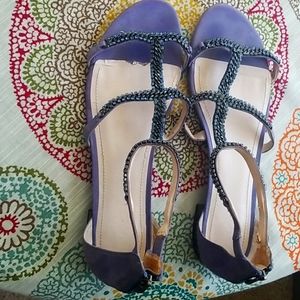 Vince Camuto pretty sparkly purple sandals.